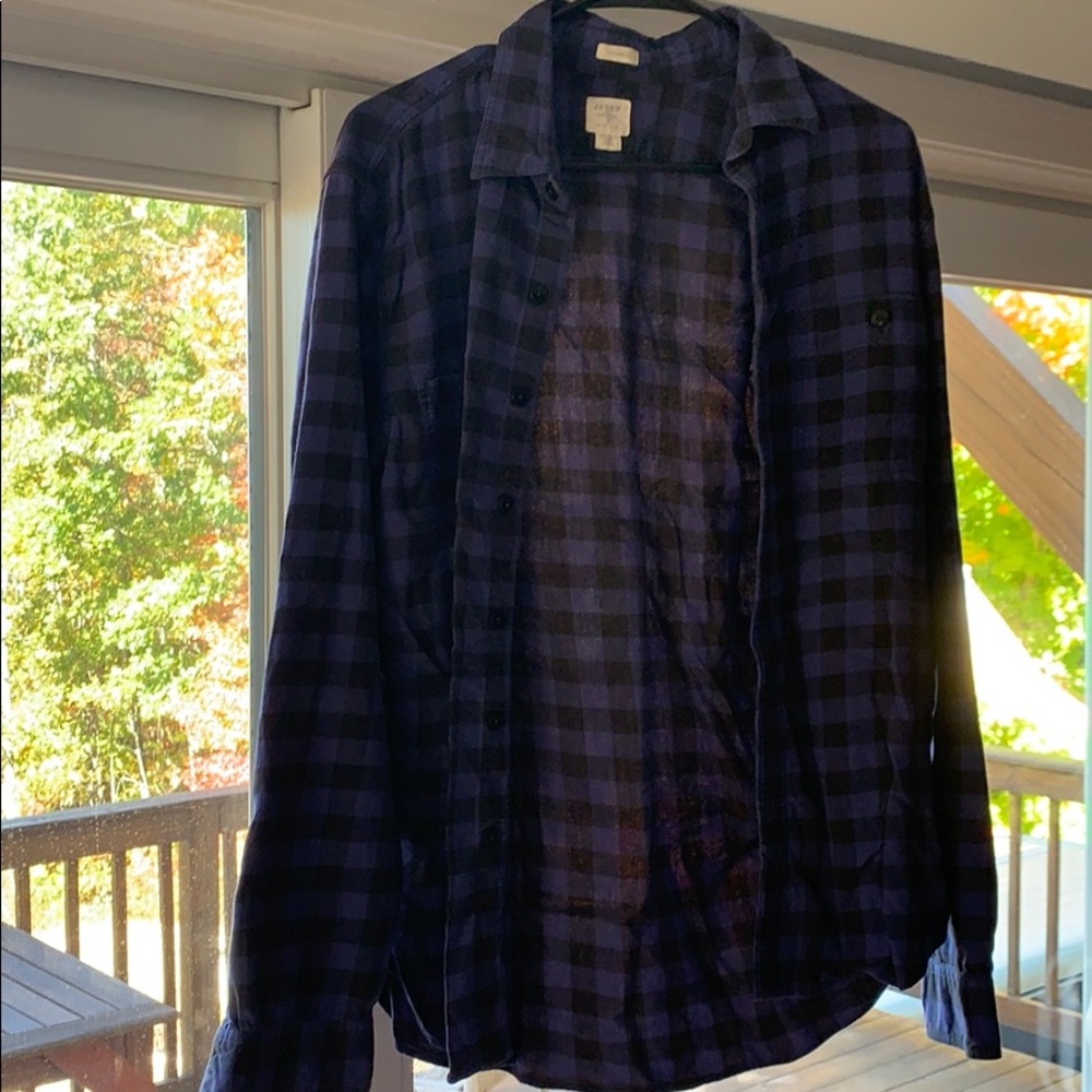 J Crew Men’s cotton plaid flannel